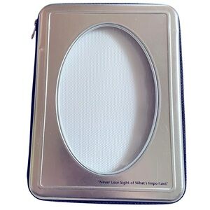 Photo Album Aluminum Zip Closure Keepsake Holds 36 4"x6" Photos